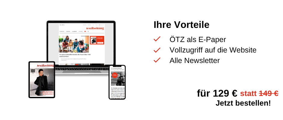 Links ist ein Laptop, ein Tablet und ein Handy zu sehen, auf denen jeweils die digitalen Produkte zu abgebildet sind. Rechts ist eine Infobox: Ihre Vorteile, ÖTZ als E-Paper. Vollzugriff auf die Website, alle Newsletter, für 129 € statt 149 €, Jetzt bestellen!